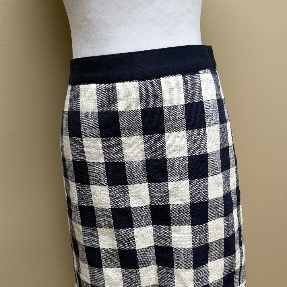 J. Crew Black and White Plaid‎ Pencil Skirt - Picture 3 of 9